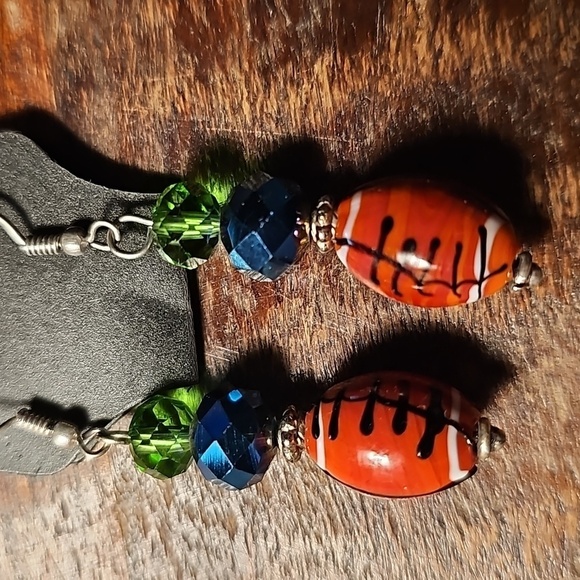 Seattle Seahawks Team Gear Dangle Earrings - Picture 3 of 3